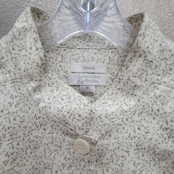 Christopher & Banks Denim Style Button Up Long Sleeve Stretch Jacket Size M - Picture 5 of 9